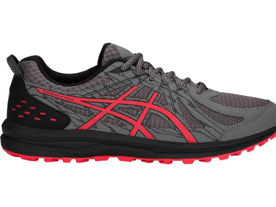 ASICS Men's Frequent Trail Running Shoes in Carbon/Red Alert Color