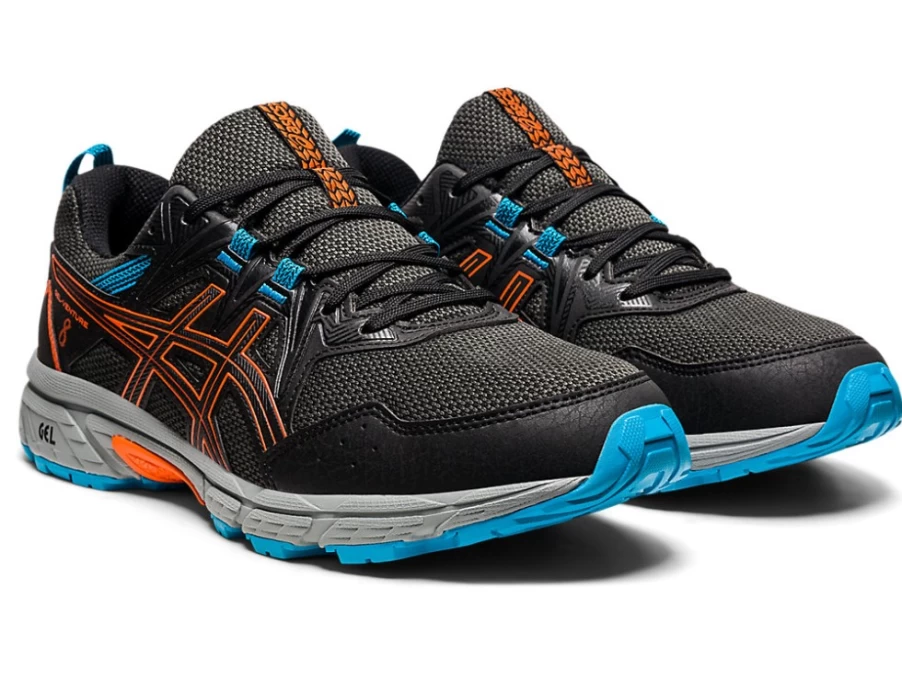 ASICS GEL-VENTURE 8 Men's Trail Running Shoes - Black/Marigold Orange