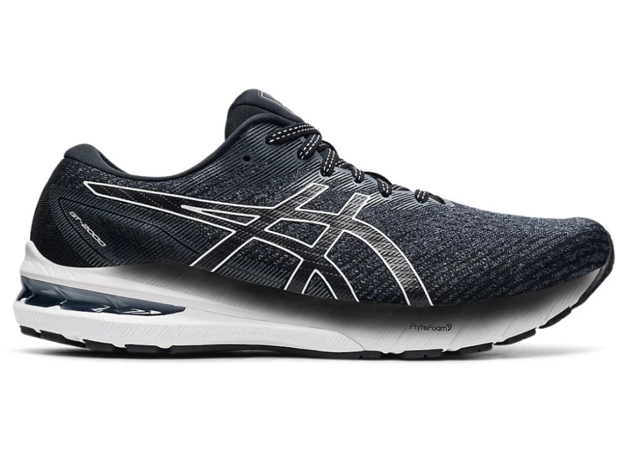ASICS GT-2000 10 Running Shoes for Men - Black/White | Cushioned Support & Stability
