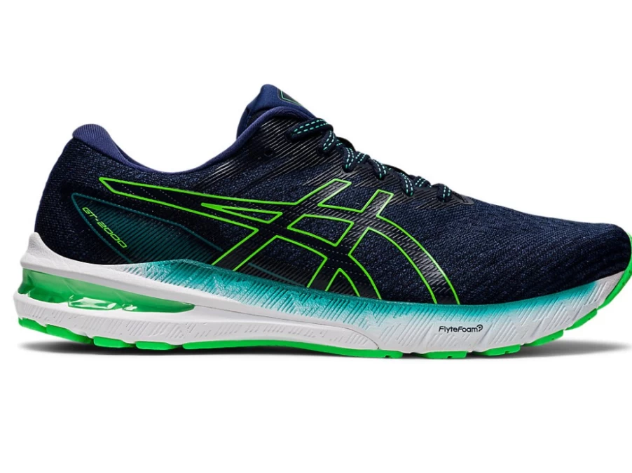 ASICS GT-2000 10 WIDE Running Shoes for Men - Deep Ocean/New Leaf