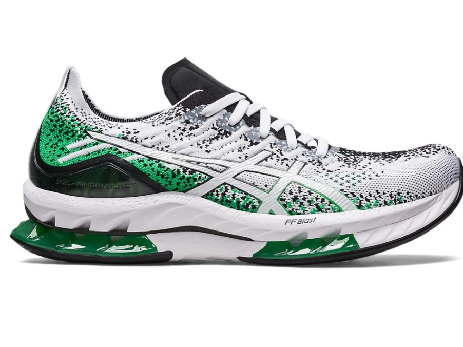 ASICS GEL-KINSEI BLAST Men's Running Shoes - White/Cilantro, Cushioned Support for Maximum Comfort