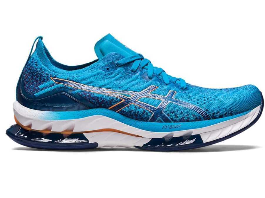 ASICS GEL-KINSEI BLAST Men's Running Shoes - Island Blue/Sun Peach