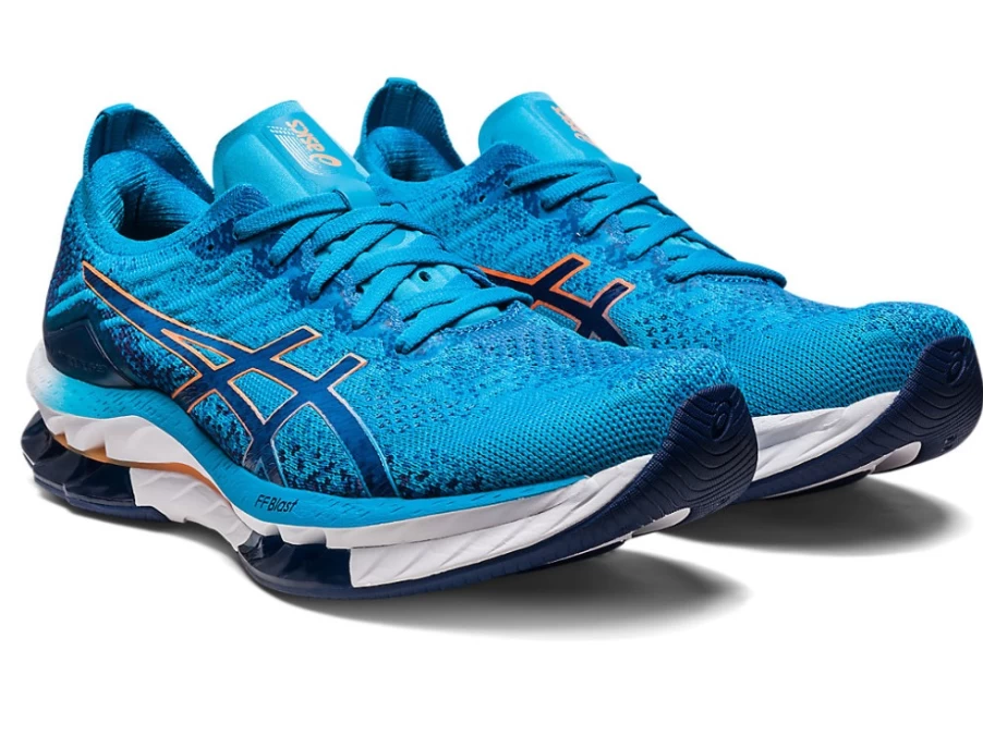 ASICS GEL-KINSEI BLAST Men's Running Shoes - Island Blue/Sun Peach