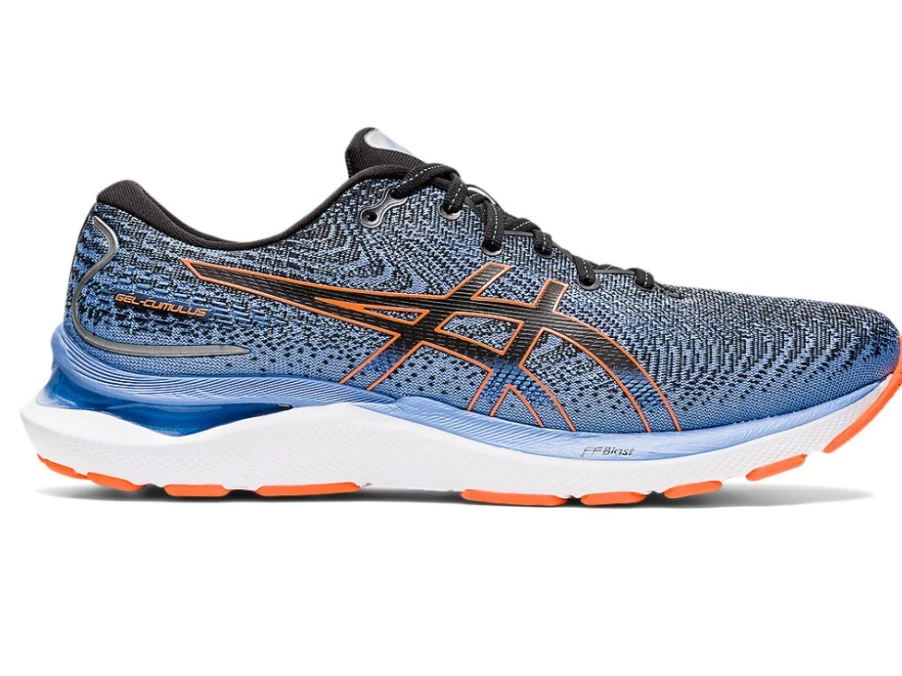 ASICS Men's GEL-CUMULUS 24 Extra Wide Running Shoes - Black/Shocking Orange