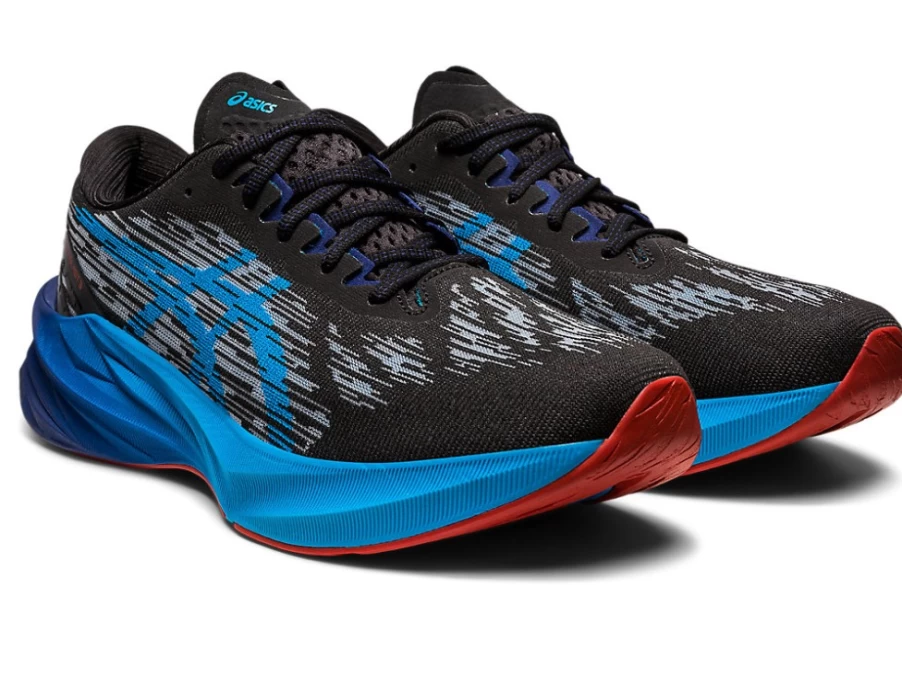 ASICS NOVABLAST 3 Men's Running Shoes - Black/Island Blue