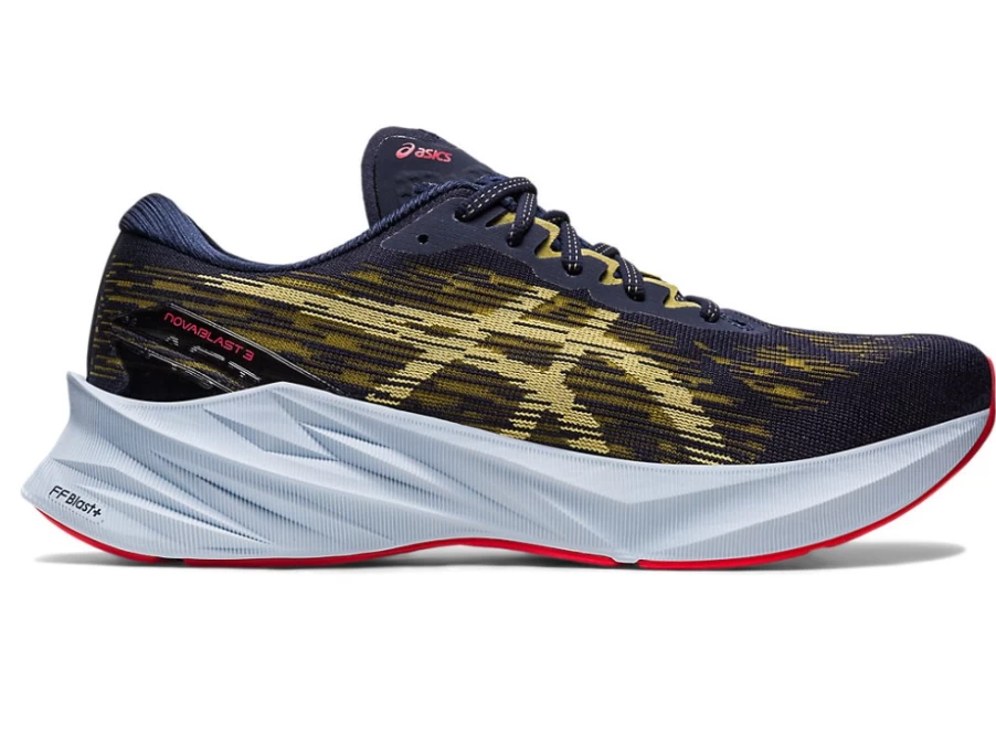 ASICS NOVABLAST 3 Running Shoes for Men - Midnight/Olive Oil Colorway