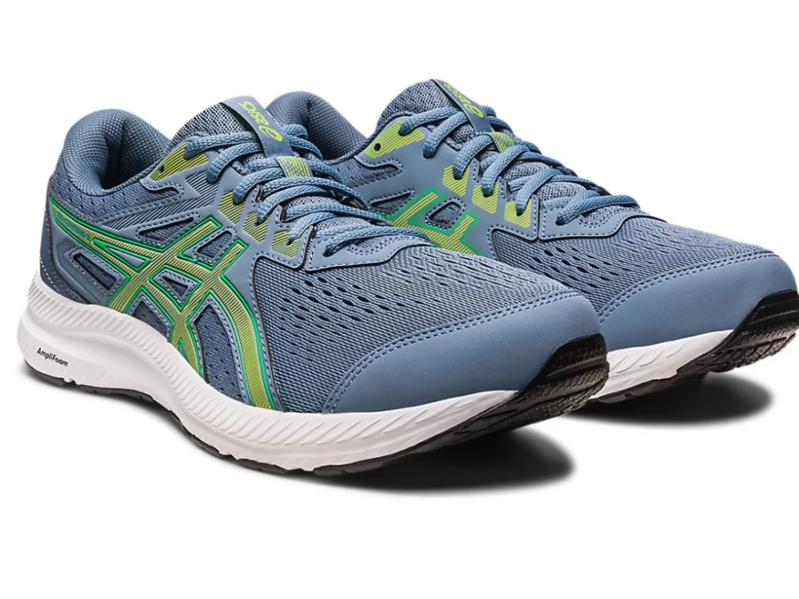 ASICS GEL-CONTEND 8 Men's Running Shoes - Steel Blue/Lime Zest