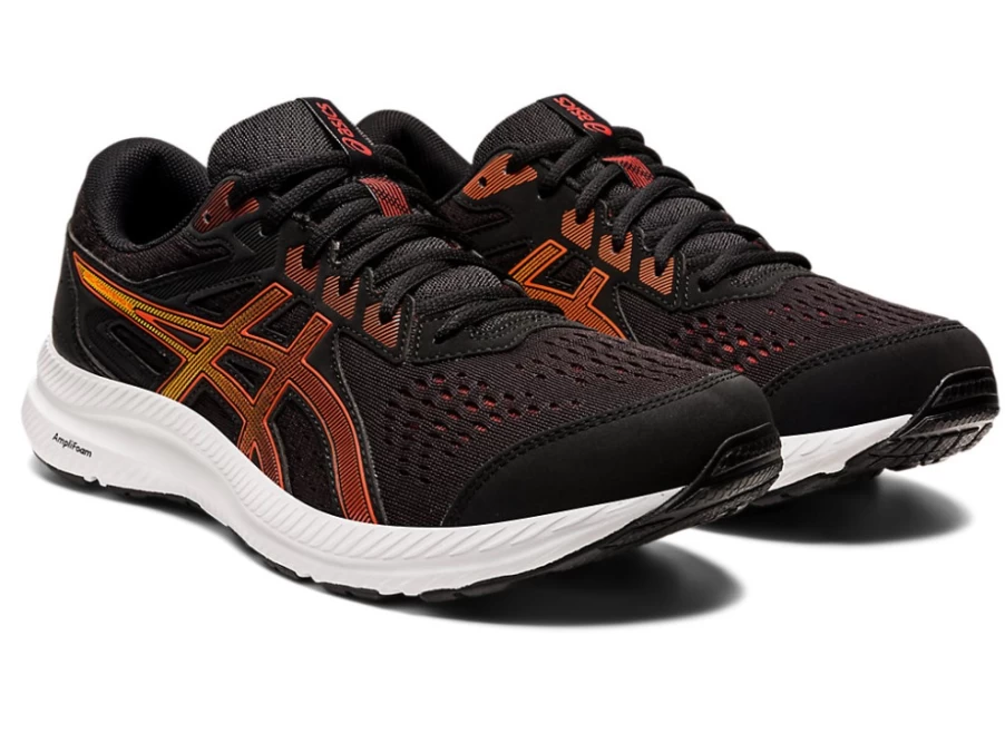 ASICS GEL-CONTEND 8 EXTRA WIDE Running Shoes for Men - Black/Cherry Tomato