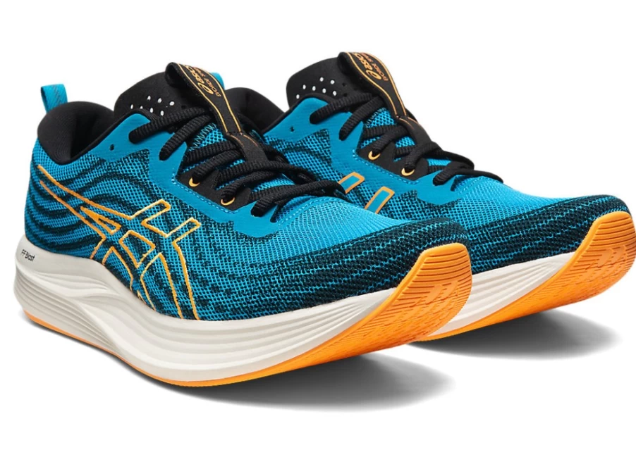 ASICS Men's EvoRide SPEED Running Shoes - Island Blue/Orange Pop, Lightweight & Responsive for Speed