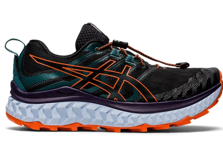 ASICS TRABUCO MAX Women's Trail Running Shoes - Black/Nova Orange
