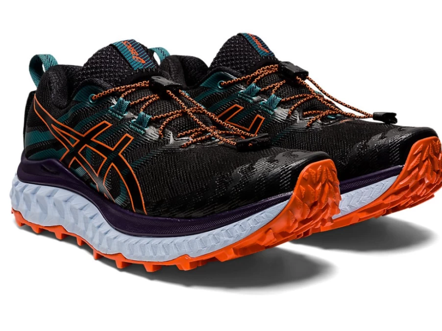 ASICS TRABUCO MAX Women's Trail Running Shoes - Black/Nova Orange