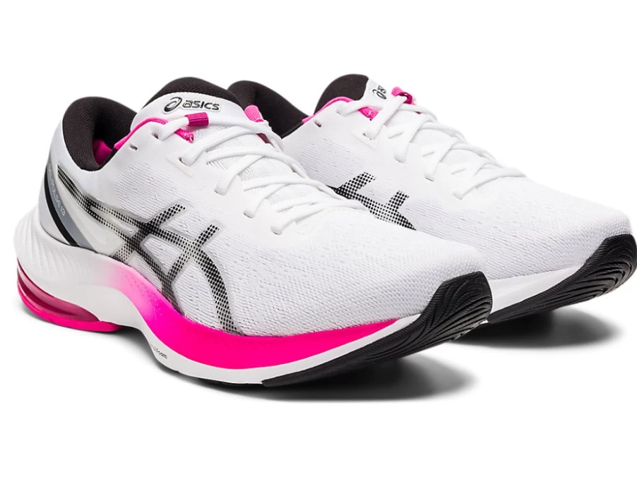 ASICS GEL-PULSE 13 Women's Running Shoes - White/Black - Lightweight Cushioned Sneakers
