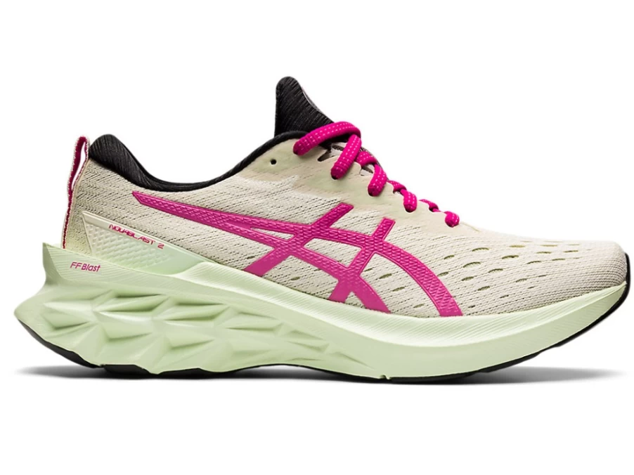 ASICS NOVABLAST 2 Women's Running Shoes - Birch/Pink Rave | Lightweight & Responsive