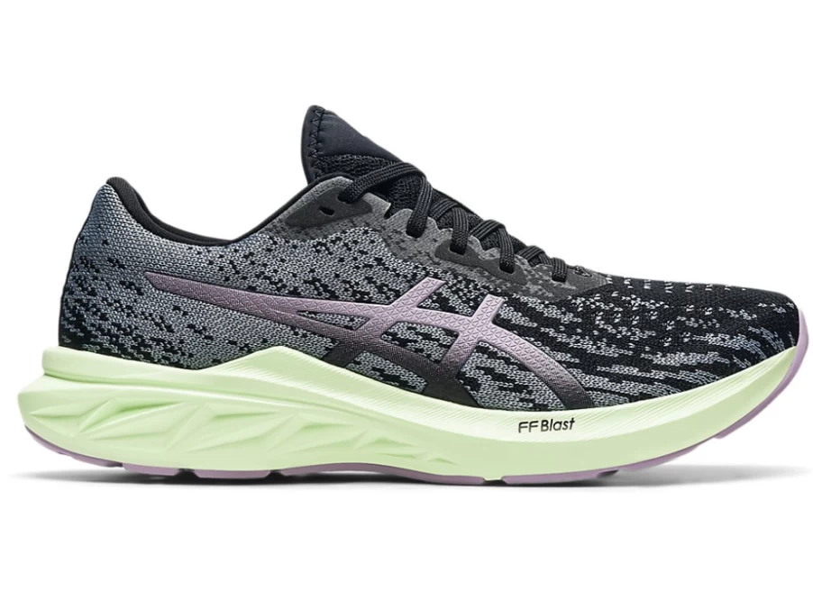 ASICS Women's DYNABLAST 2 Running Shoes - Black/Soft Lavender