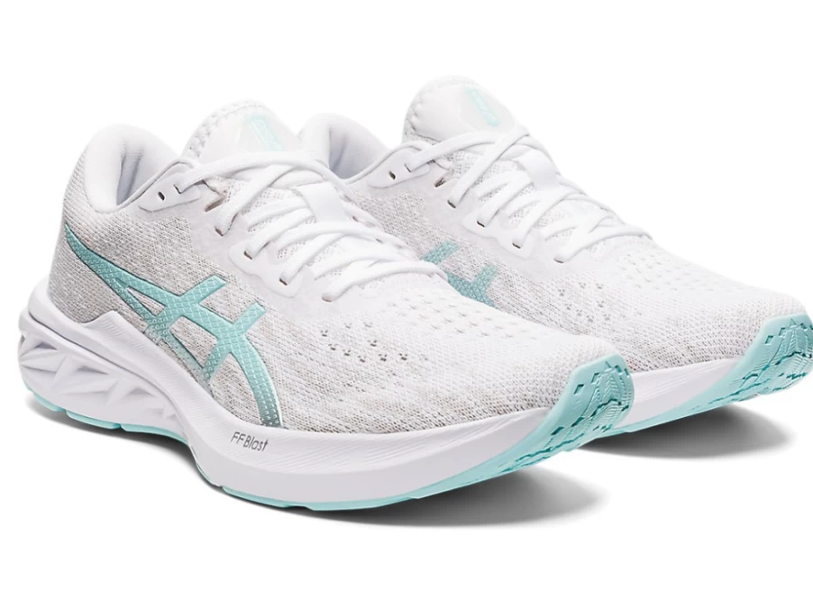 ASICS Women's DYNABLAST 2 Running Shoes - White/Clear Blue