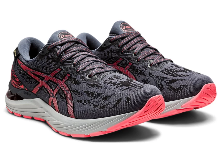 ASICS Women's GEL-Cumulus 23 G-TX Running Shoes - Carrier Grey/Black, Waterproof Trail Sneakers for Women