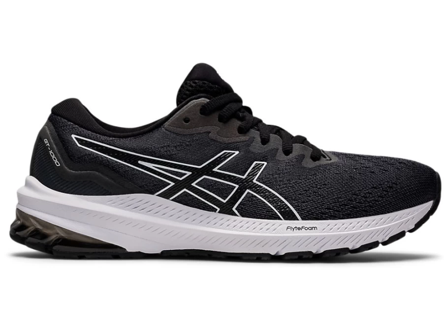 ASICS GT-1000 11 (D) Women's Running Shoes - Black/White