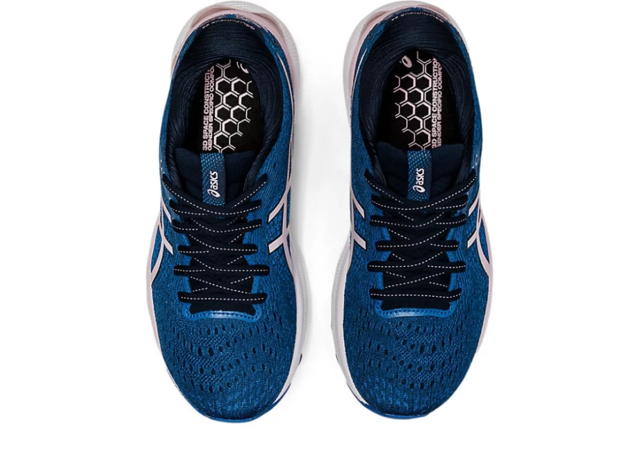 ASICS Women's GEL-NIMBUS 24 WIDE Running Shoes - French Blue/Barely Rose