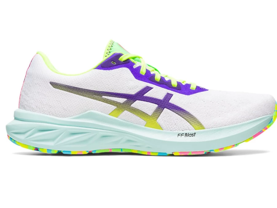 ASICS Women's DYNABLAST 2 Running Shoes - White/Royal Azel