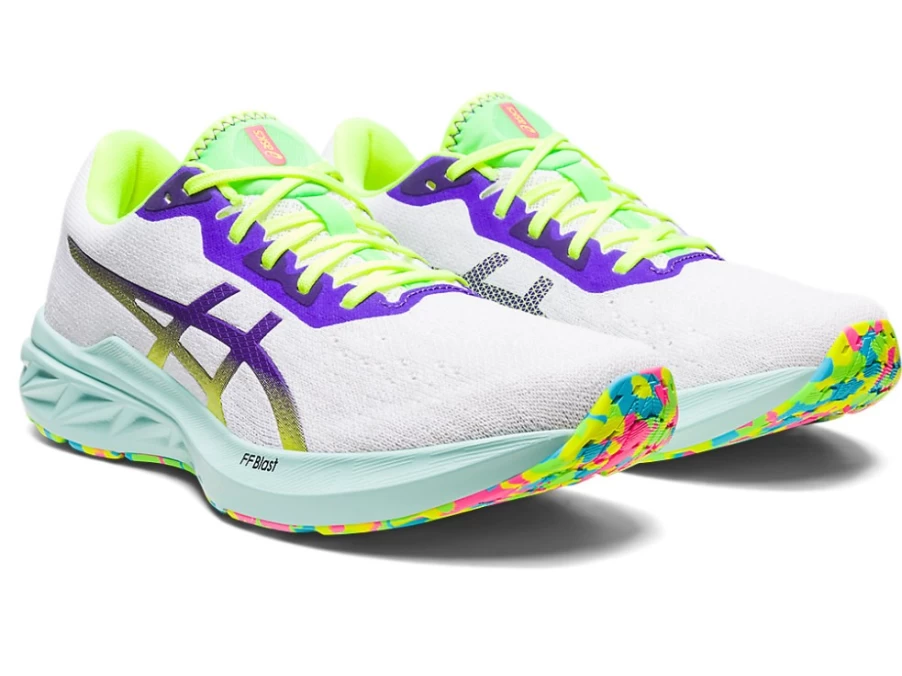 ASICS Women's DYNABLAST 2 Running Shoes - White/Royal Azel