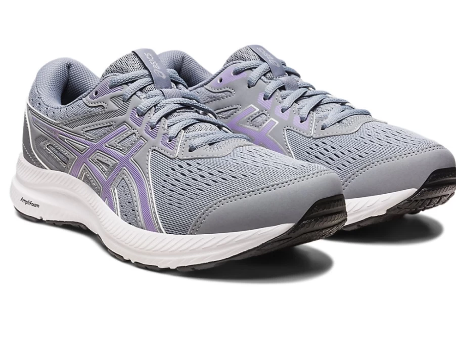 ASICS GEL-CONTEND 8 WIDE Women's Running Shoes - Sheet Rock/Digital Violet