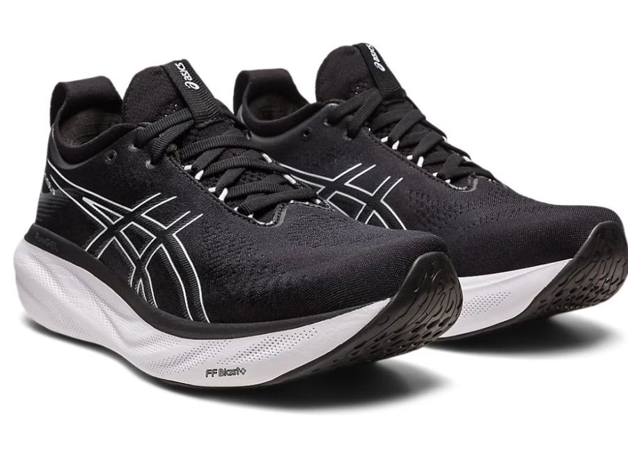 ASICS Women's GEL-NIMBUS 25 WIDE Running Shoes - Black/Pure Silver