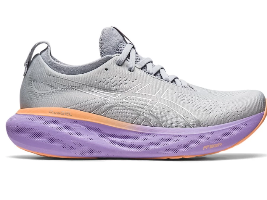 ASICS Women's GEL-NIMBUS 25 WIDE Running Shoes - Piedmont Grey/Pure Silver
