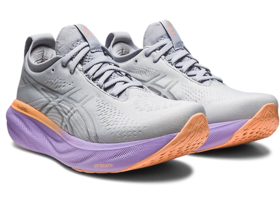 ASICS Women's GEL-NIMBUS 25 WIDE Running Shoes - Piedmont Grey/Pure Silver