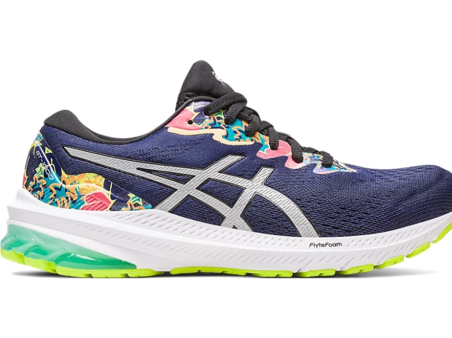 ASICS Women's GT-1000 11 Wide Running Shoes in Lime Zest/Lite Show - Lite-Show Reflective Design