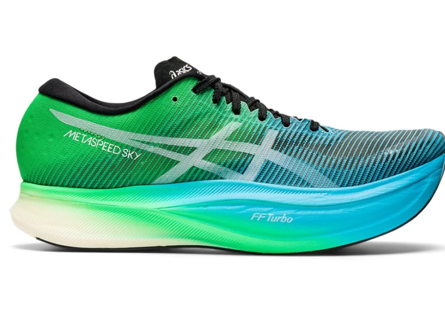 ASICS METASPEED SKY+ Unisex Running Shoes - Black/New Leaf | Lightweight Performance Racing Sneakers