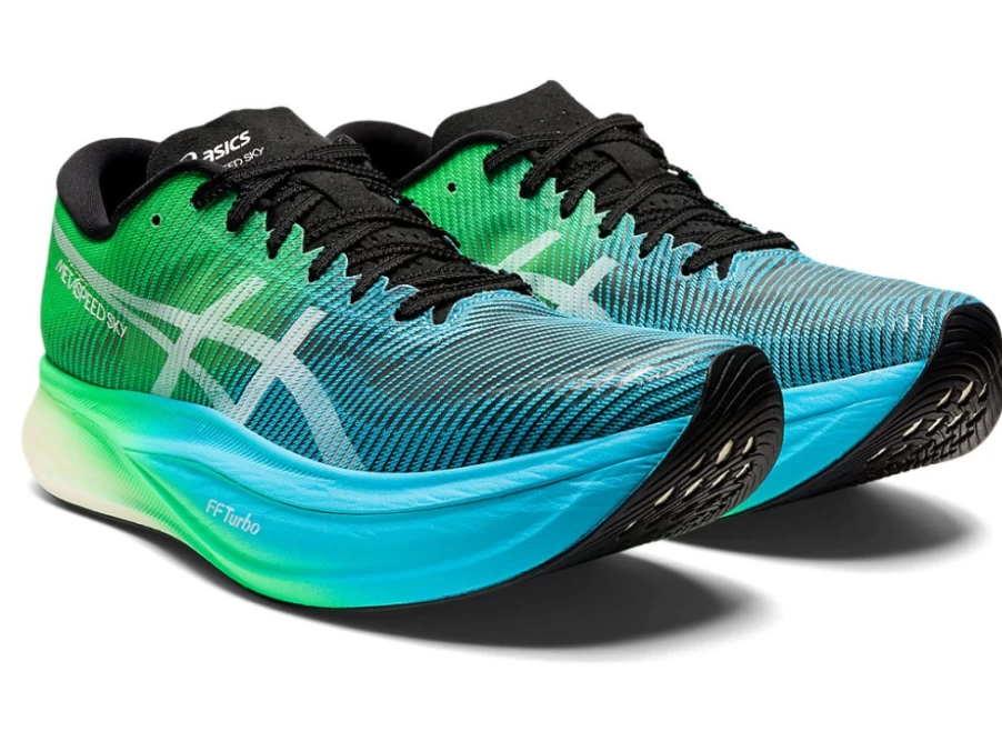 ASICS METASPEED SKY+ Unisex Running Shoes - Black/New Leaf | Lightweight Performance Racing Sneakers