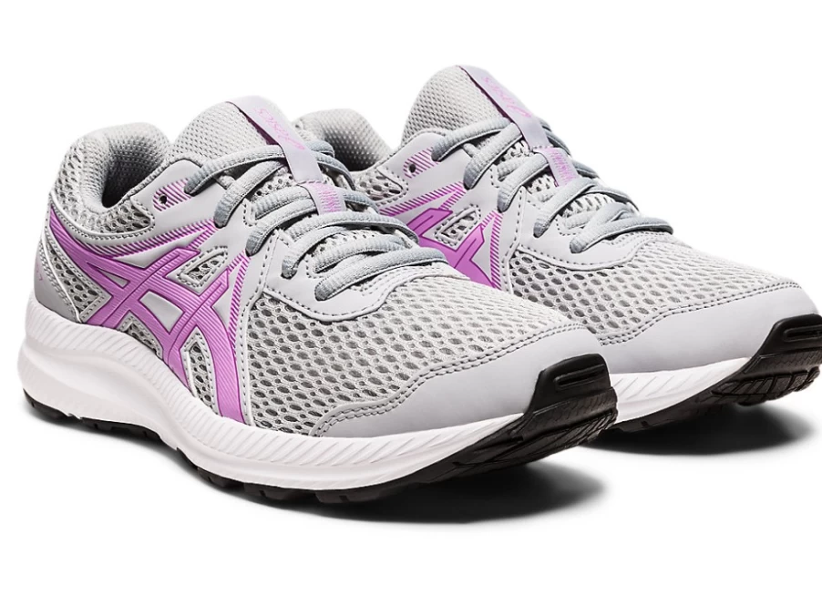 ASICS Contend 7 Kids' Running Shoes - Piedmont Grey/Lavender Glow - Grade School Sneakers