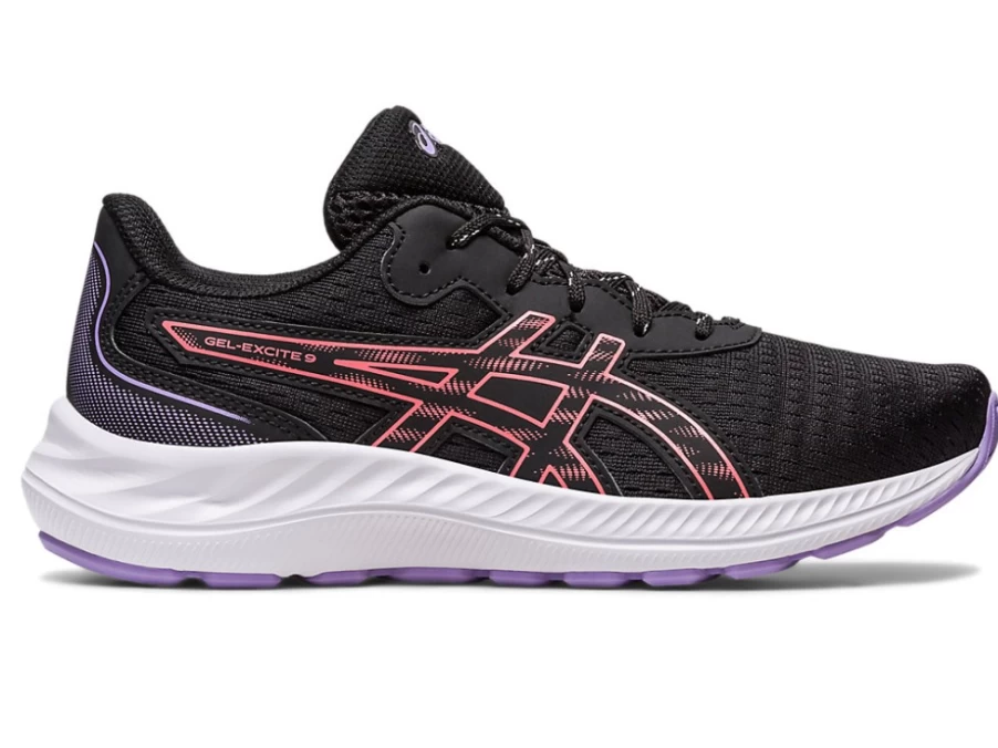 ASICS GEL-EXCITE 9 Kids' Running Shoes - Black/Papaya - Grade School Athletic Sneakers
