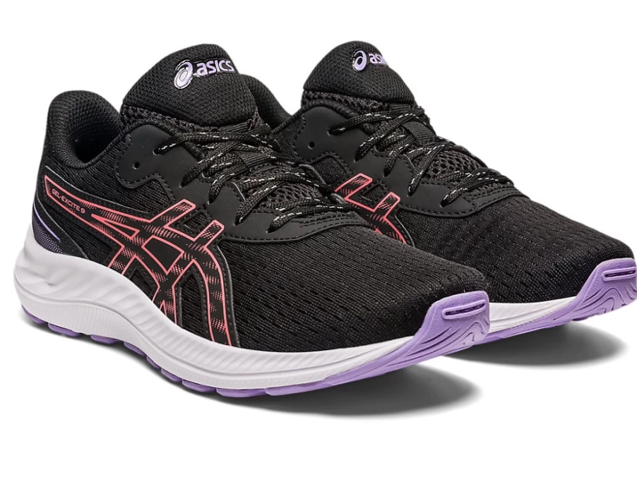 ASICS GEL-EXCITE 9 Kids' Running Shoes - Black/Papaya - Grade School Athletic Sneakers
