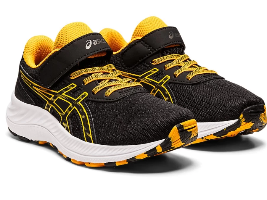 ASICS Kids PRE EXCITE 9 Preschool Running Shoes - Black/Amber