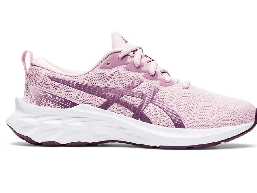 ASICS Kids NOVABLAST 2 Grade School Running Shoes - Barely Rose/Pure Silver