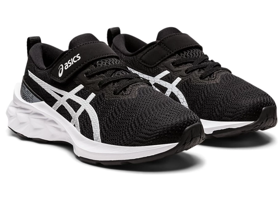 ASICS Kids NOVABLAST 2 Preschool Running Shoes - Black/White