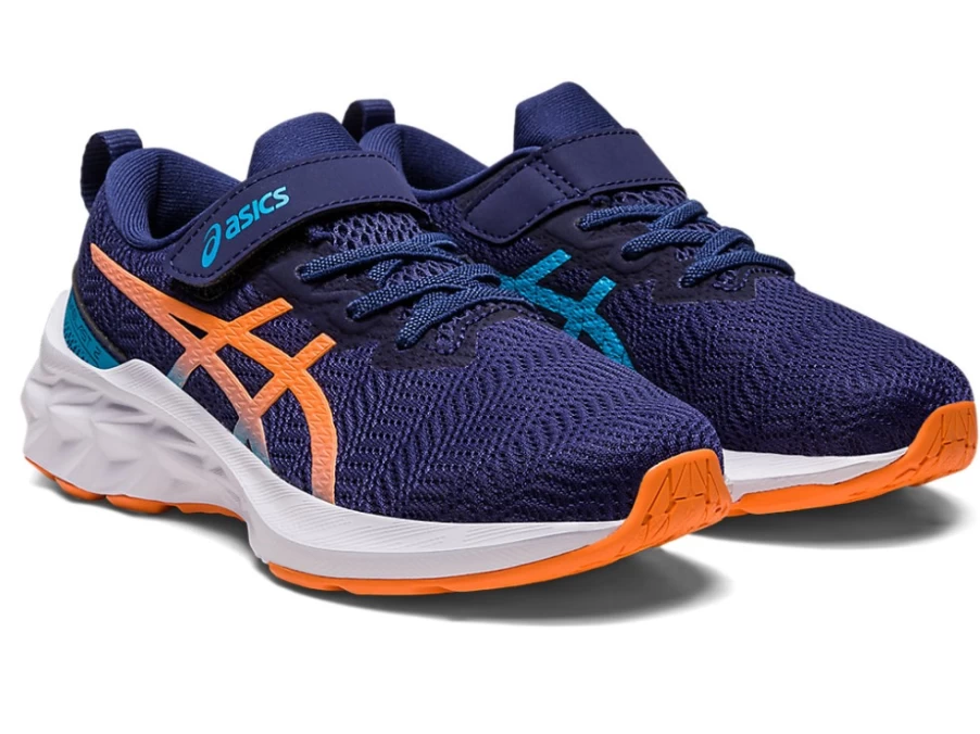 ASICS Kids NOVABLAST 2 Preschool Running Shoes - Indigo Blue/Sun Peach