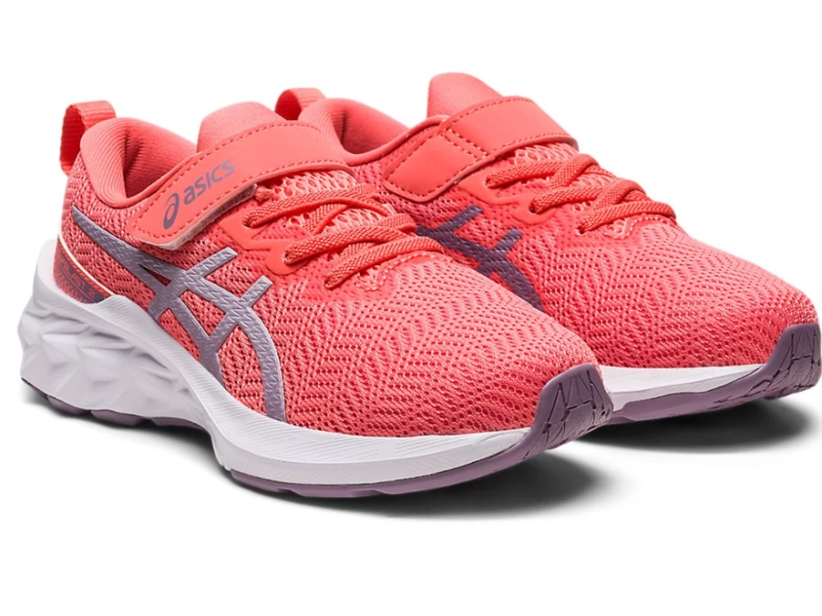 ASICS Kids NOVABLAST 2 Preschool Running Shoes - Papaya/Dusk Violet