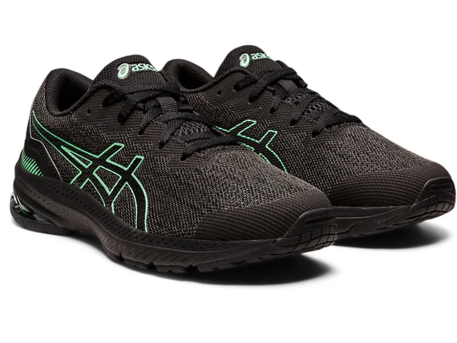 ASICS GT-1000 11 Kids' Running Shoes - Graphite Grey/New Leaf - Grade School Athletic Sneakers