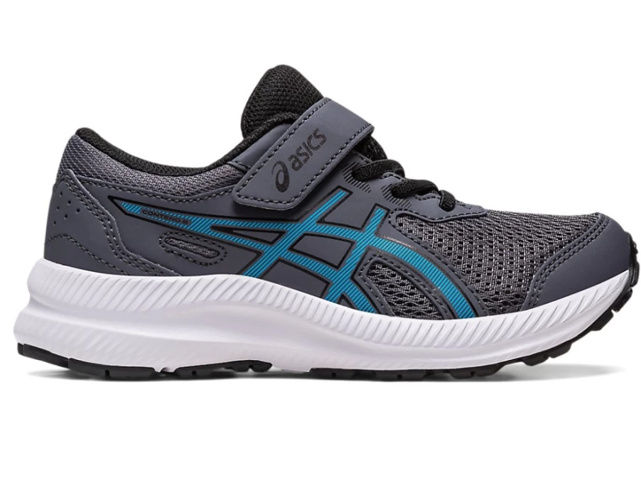 ASICS Contend 8 Preschool Kids' Running Shoes - Carrier Grey/Island Blue