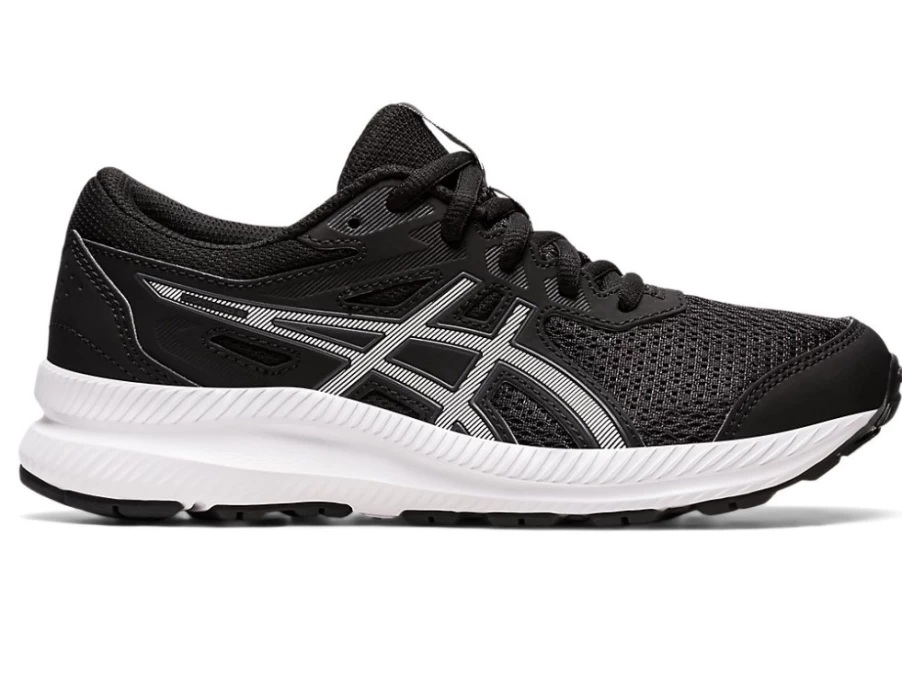 ASICS Contend 8 Kids' Grade School Running Shoes - Black/White
