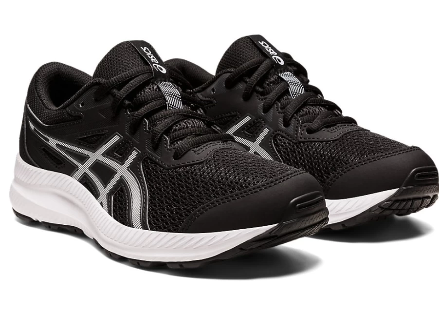 ASICS Contend 8 Kids' Grade School Running Shoes - Black/White