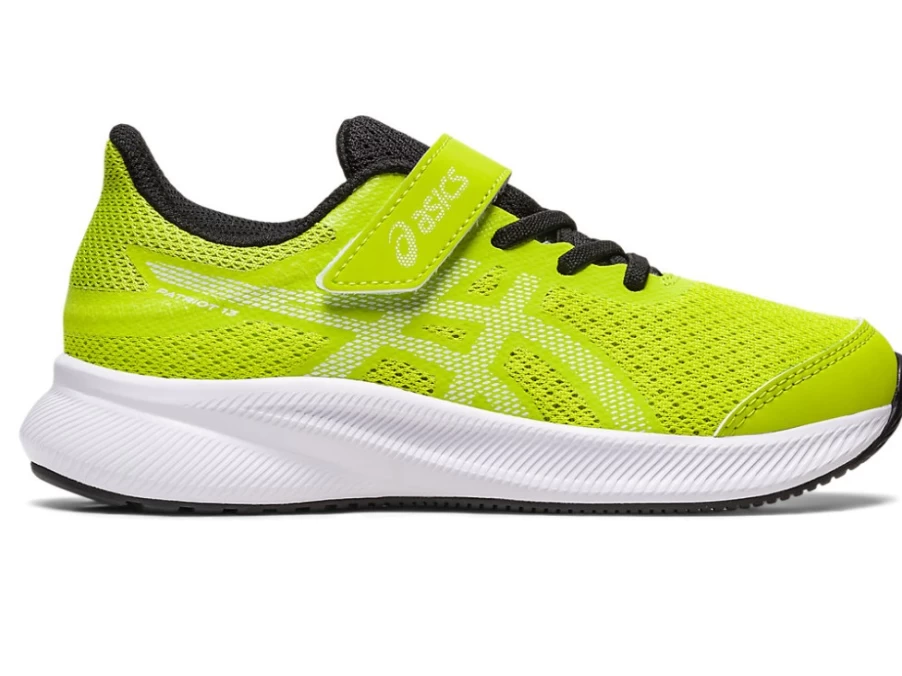 ASICS Kids PATRIOT 13 Pre-School Running Shoes - Lime Zest/White