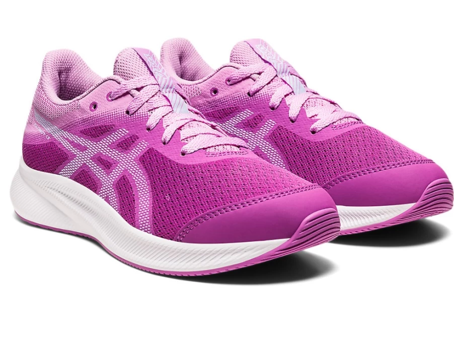 ASICS Kids' Orchid/Soft Sky Running Shoes - PATRIOT 13 Grade School Sneakers