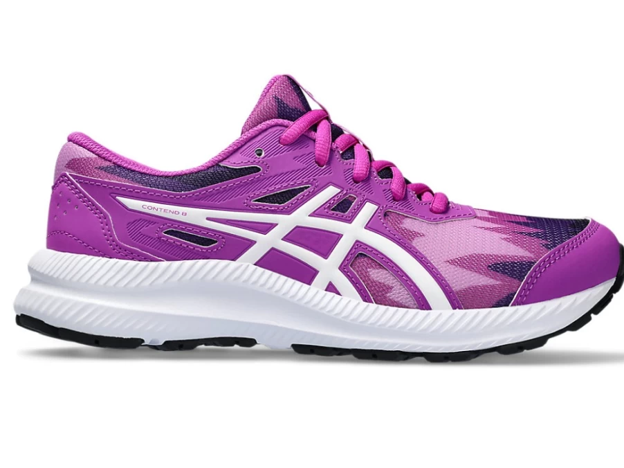 ASICS Contend 8 Kids' Running Shoes - Orchid/White - Grade School Sneakers