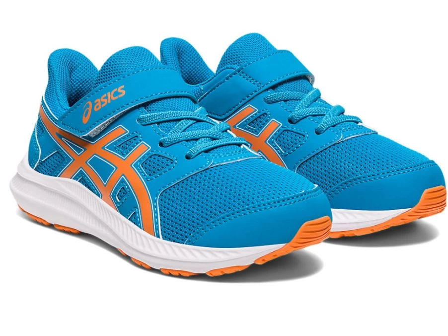 ASICS JOLT 4 Preschool Kids' Running Shoes - Island Blue/Sun Peach