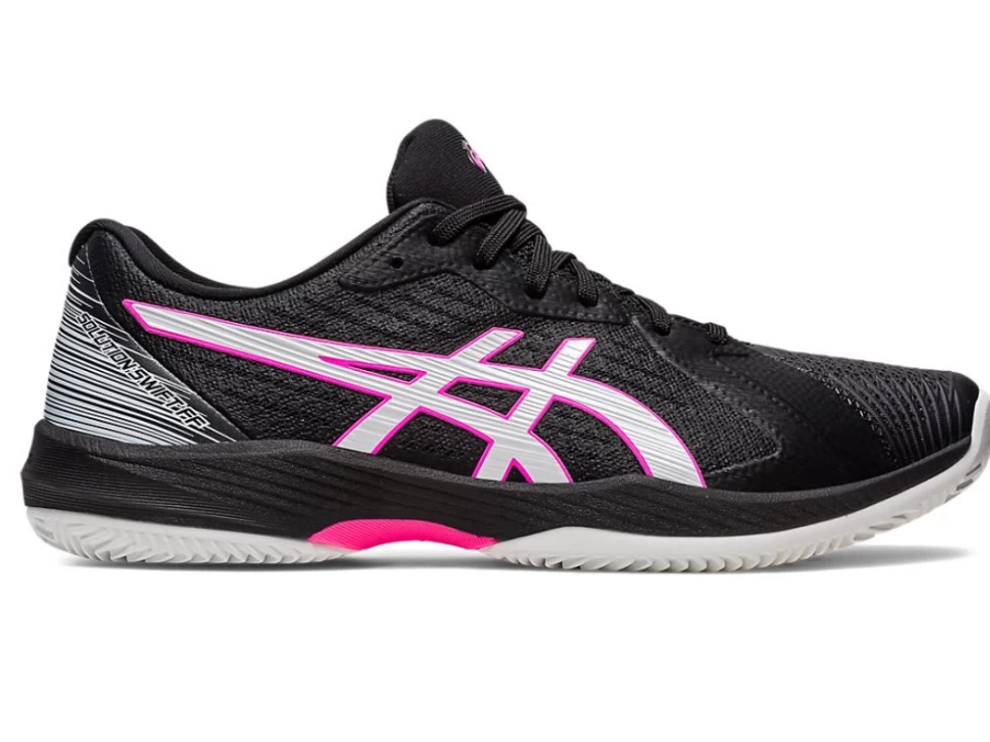 ASICS SOLUTION SWIFT FF CLAY Men's Tennis Shoes - Black/Hot Pink
