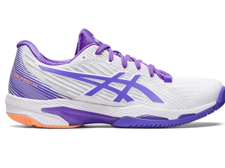 ASICS Women's SOLUTION SPEED FF 2 Tennis Shoes in White/Amethyst