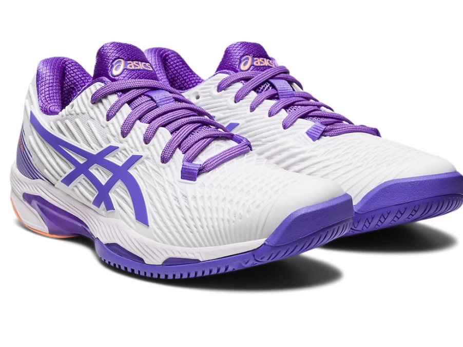 ASICS Women's SOLUTION SPEED FF 2 Tennis Shoes in White/Amethyst